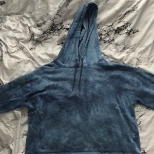 Blue Cropped Hoodie